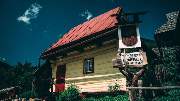 Colorful traditional house in Vlkolinec