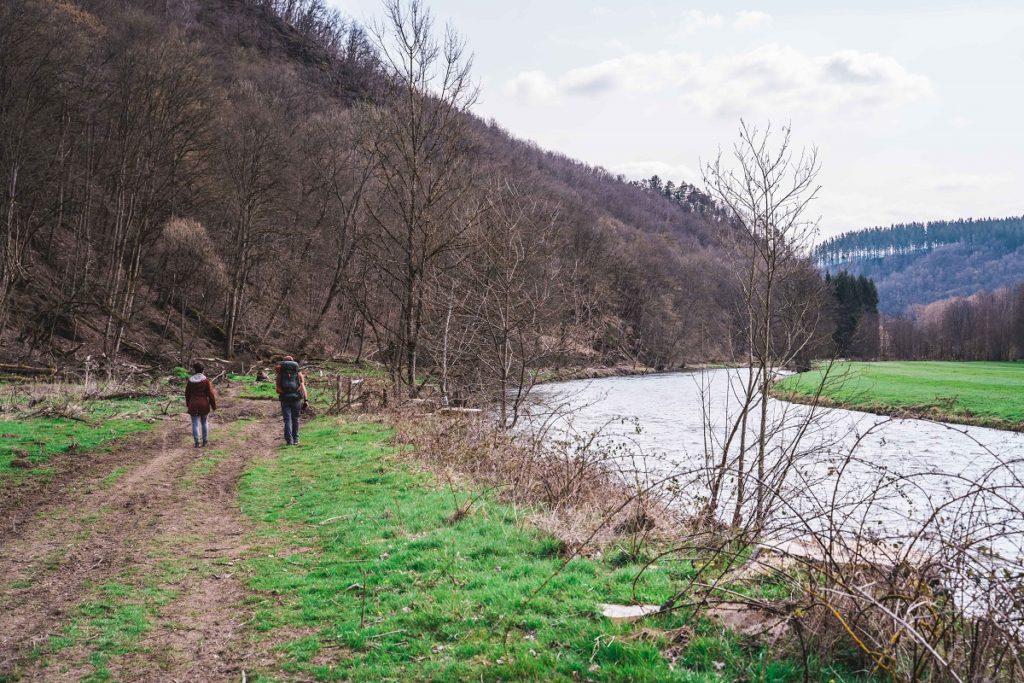 Hiking next to the Ambleve river