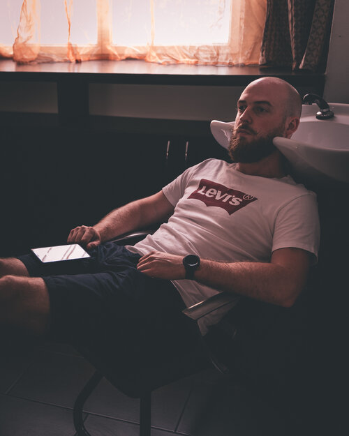 Casually posing in my barber studio appartment in Kosice