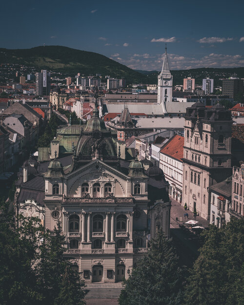 View over the old city of Kosice