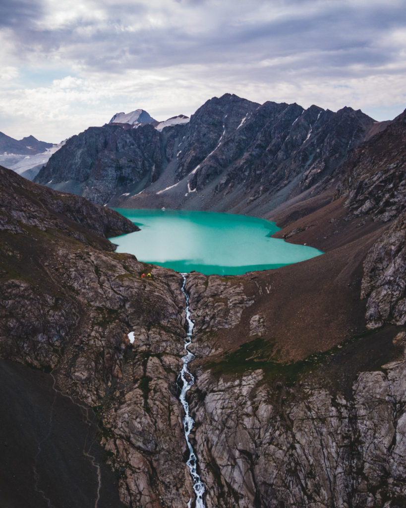 Ala-Kul Lake as seen from above