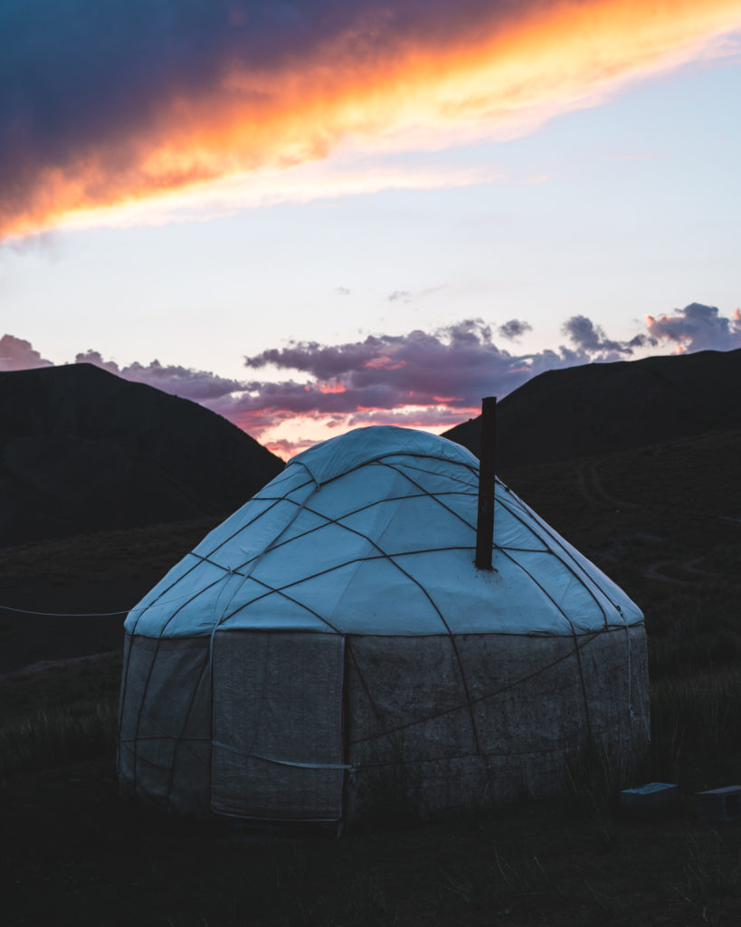 Yurt in Kilemche Valley, Kyrgyzstan